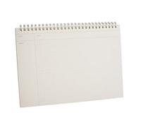 TWONE Bloc-notes à spirale avec papier millimétré et couverture en plastique transparent, 60 feuilles, 18 cm x 25 cm pour la maison, l'école, les mathématiques, les notes Cornell, les étudiants