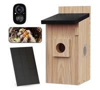 TWOPOINT Nichoir à Oiseaux Extérieur avec Caméra 4MP - Maison pour Oiseaux avec Caméra Solaire, Observation en Direct de la Nidification, Étanche IP65, WiFi 2.4G, Kit de Montage DIY