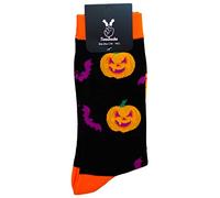 TwoSocks chaussettes amusantes | Femmes & Hommes | Chaussettes amusantes d'Halloween et d'écureuil en cadeau | Coton | Taille unique, Citrouille., taille unique