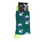 TwoSocks Chaussettes de Pâques Chaussettes amusantes pour femmes et hommes Chaussettes de Pâques Chaussettes lapin Coton, taille unique, cadeau de Pâques