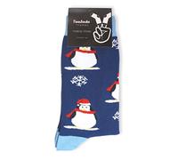 TwoSocks Chaussettes de Père Noël pour Hommes & Femmes, chaussettes drôles et amusantes en coton, taille unique, Pingouin., taille unique