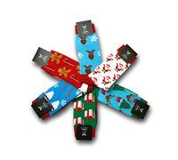 TwoSocks Chaussettes de Père Noël pour Hommes & Femmes, chaussettes drôles et amusantes en coton, taille unique, taille unique
