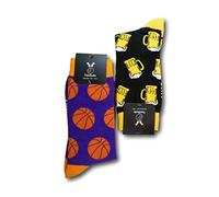TwoSocks Chaussettes - Football Soccer Basketball Tennis Homme Femme - Taille 36-46 - Bas Chaussettes Chaussette Drôle Amusant, taille unique