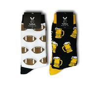 TwoSocks Chaussettes - Football Soccer Basketball Tennis Homme Femme - Taille 36-46 - Bas Chaussettes Chaussette Drôle Amusant, taille unique