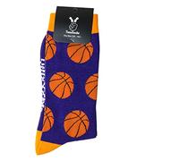 TwoSocks Football Socks Men & Women Bas rigolos et amusants en cadeau, coton, taille unique (basketall)