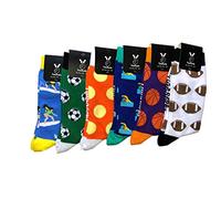 TwoSocks Football Socks Men & Women Bas rigolos et amusants en cadeau, coton, taille unique (football)
