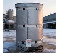 twostronking Réchauffeur De Tambour IBC, Chauffage pour Seau 2000 W/4500 W, avec Thermostat 0-120 °c/-30-105 °c, pour La Transformation des Aliments Et Le Stockage des Huiles Alimentaires 200L