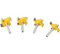 TwoTrees Fraises à Rainurer à 4 Tranchants 6 mm - Lot de 4 - Jaune