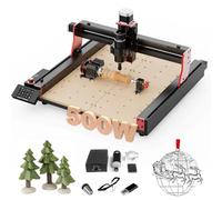 Twotrees TTC450 Pro 500 W CNC Router 4 axes Surface de travail 460 x 460 x 80 mm pour la gravure, la découpe de MDF, d'acrylique, de bois massif, de nylon avec rouleau rotatif à 360°.