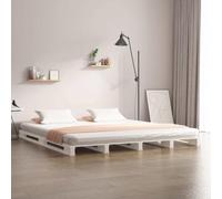 Twovex Lit en palettes en pin blanc 180 x 200 cm