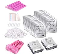 TwoWin Extension De Cils Kit, Formation En Maquillage avec 100pcs Patchs Extensions de Cils, 100pcs Brosses pour Cils, 100pcs Anneaux d'extension de Cils, 100pcs Micro Applicateurs Brosses, 4pcs Ruban
