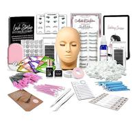 TwoWin Kit d'extension de cils tout-en-un avec mannequins de vitrine, séchoir à cils USB, kit d'extensions de cils pour débutants