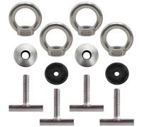 Twowinds 4x Anneaux Ancrage Charge 7E5883189A Compatible avec VW T5 T6 | Multivan, Transporter, California, Caravelle - Vis Fixation Cargaison au Rail - Transport Sécurisé (lot de 4)