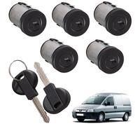 Twowinds - Barillet Serrure Compatible avec Peugeot Expert 806 Scudo Ulysse Zeta (1994-2006) Citroën Synergie - Porte Avant, Arrière, Gauche, Droite - 4162.C9 - Cylindre Fermeture - Clé (lot de 5)