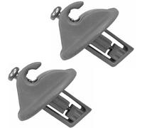 Twowinds - Crochet Pare-soleil Compatible avec Renault Clio Megane Scenic Laguna Twingo Espace Vel Satis Trafic Kangoo - Support Fixation Visière Solaire - Support Pare-soleil (lot de 2 pièces)