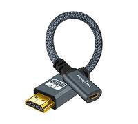 Twozoh Câble Adaptateur HDMI vers Micro HDMI Femelle, Prise Micro HDMI vers HDMI, Câble Adaptateur 3D/4K 1080p (20CM)