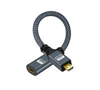 Twozoh Câble adaptateur micro HDMI mâle vers femelle, câble d'extension micro HDMI, HDMI type D mâle vers femelle compatible 3D/4K 1080p (20 cm)