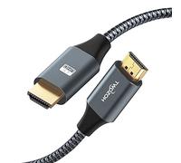 Twozoh Câble HDMI 7,5M, 4K Câble HDMI 2.0 Haute Vitesse, Cable HDMI à Cordon braqué 1080p 720p Compatible avec PS5, PS3, PS4, PC, Projecteur, TVHD, Xbox