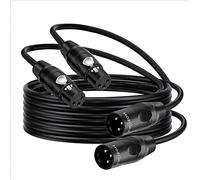 Twozoh Câble XLR 1M Lot de 2, Câble Micro Mâle vers Femelle Compatible avec Microphone Équilibré Audio 2 Pièces (Professionnel/Hifi)