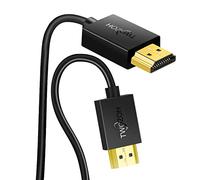Twozoh Flexible et Slim Câble HDMI 1M, Ultra Thin HDMI vers HDMI Cable Supporte 3D 4K@60Hz/2160P/1080P
