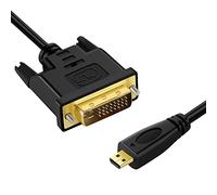 Twozoh Micro HDMI Auf DVI Kabel, Micro HDMI 1.4 Auf DVI 24+1 Pin Stecker Auf Stecker, unterstützt 1080P Full HD (1m)