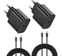 Twq-2pcs Chargeur Rapide For Iphone, 25w Prise Usb C For Iphone 14/14 Plus/14 Pro/14 Pro Max/13/12/11/Se/Mini/X/Xs/Xr Se 8 7 6, Usb C Prise Et 2m Cable Secteur C-To Lightning Mural Alimentation Adapt