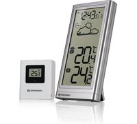 TWQ-Bresser Station météo sans fil avec capteur extérieur Meteo Temp, thermomètre avec affichage de la température pour l'intérieur et l'extérieur, prévisions météorologiques, avec pied pliable et su