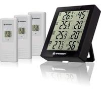 TWQ-Bresser Temeo Hygro Quadro Station Météo Sans Fil Thermo-hygrométrique, 3 Capteurs Ext De Mesure De La Température + L¿humidité De L¿air En 4 Lieux, Noir, 10,4 x 2,5 x 12 cm