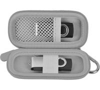 TWQ-Étui de rangement pour clé USB compatible avec SanDisk/Samsung/pour lecteur flash PNY, clé mémoire, lecteur flash Thumb Drive, 16/32/128 Go, support d'accessoires électroniques (gris)