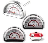 TWQ-Omnia Lot de 3 thermomètres pour four Omnia, 0-350 °C, en acier inoxydable, thermomètre de barbecue, thermomètre de barbecue, thermomètre de cuisine, thermomètre de four pour barbecue, four à boi