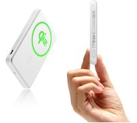 Twq-Pack De Batterie Magsafe Certifié Qi2, Chargeur Portable À Charge Rapide 5 000 Mah 15 W Avec Béquille, Banque Externe Ultra-Compacte De 0,55 Po, Câble Usb-C Pour Iphone 16/15/14/13/12, Blanc