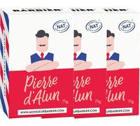 Twq-Pierre D'alun Après-Rasage Homme De Monsieur Barbier Apaise Les Irritations & Le Feu Du Rasoir Naturelle, Sans Chlorhydrate D'aluminium Bloc Poli, Soin Barbe Traditionnel Lot De 3 225g