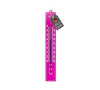 TWQ-Thermomètre analogique pour l'intérieur et l'extérieur du jardin - Fabriqué en Allemagne - Résistant aux intempéries - Longueur : 17 cm - En plastique - Couleur : rose - Affichage précis de