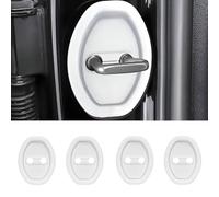 TWQBHSH 4 Pièces Protection pour Serrure de Porte, Compatible pour Mazda Millenia Kiyora Hazumi Takeri Shinari, Amortisseur Silencieux Protecteur de Serrure,White