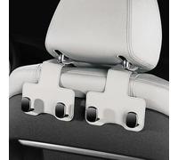TWQBHSH Lot de 2 Crochets Doubles pour Sièges de Voiture, Compatible pour Roewe Vision-i Vision-E, Accessoires Intérieurs de Voiture Cintre, Off White