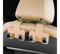 TWQBHSH Lot de 2 Crochets Doubles pour Sièges de Voiture, Compatible pour ŠKODA Afriq Vision 7S Epiq, Accessoires Intérieurs de Voiture Cintre, Apricot