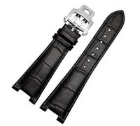 TWRQA Bracelet de montre en cuir véritable pour Patek Philippe 5711 5712G Nautilus Marron/noir/bleu 25 mm x 13 mm, 25-13mm, Agate