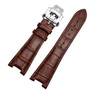 TWRQA Bracelet de montre en cuir véritable pour Patek Philippe 5711 5712G Nautilus Marron/noir/bleu 25 mm x 13 mm, 25-13mm, Agate