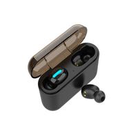 TWS Bluetooth 5.0 Casque sans fil Oreille simple 1500 mAh Binaural 2600 mAh EDR écouteur HIFI intra-auriculaire léger portable avec boitier de charge, double oreille