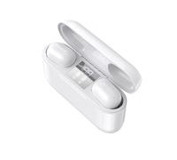 TWS Bluetooth 5.0 écouteur Mini sans fil Earbus Touch Control HD Call 9D Stereo Headphone Power Display Charging Box Headset,White