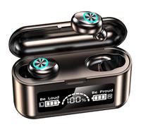 TWS Bluetooth 5.0 Écouteurs Stéréo Sans Fil Casque avec Micro Gaming Headset Mini In-Ear Touch Earphone Power Bank