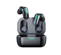 TWS Bluetooth 5.1 écouteur Gaming Headset Low Latency LED Power Display 13mm Large Driver Stereo Bass avec Mic,Black