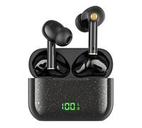 TWS Bluetooth Casque Fingerprint Power Bank Contr?le Tactile Stéréo 3D Surround Connexion Stable Conception Ergonomique écouteur, Noir