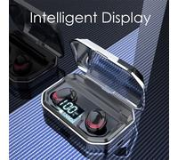 TWS Bluetooth V5.0 HIFI Wireless Headphones Earphones 8D Stereo Sport Earbuds Headset with Charging Box Mic Black (casque sans fil Bluetooth V5.0 HIFI avec microphone)