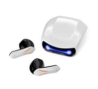 TWS Bluetooth V5.2 Esports Voice Earphones No Delay 3D Stereo Touch Control Gaming Headsets with Microphone,White