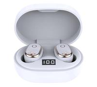 TWS Casque Bluetooth BT5.0 Casque sans fil Longue durée de vie HiFi stéréo Basse puissante écouteur à faible latence avec micro, Blanc