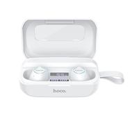 TWS Casque Bluetooth sans fil à affichage numérique écouteurs intra-auriculaires Stéréo étanche avec micro, Blanc