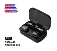TWS Casque sans fil Bluetooth Écouteurs Stéréo Sport Casque Écouteurs avec micro 3500mAh Boîte de charge Casque audiophile-C- Haute qualité