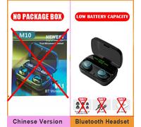 TWS Casque sans fil Bluetooth Écouteurs Stéréo Sport Casque Écouteurs avec micro 3500mAh Boîte de charge Casque audiophile-E- Batterie faible