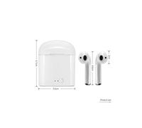 TWS Ecouteur sans fil Bluetooth 5.0 True Stereo Earphones In-ear dual Earbuds For iPad, iPhone, Galaxy, Xiaomi,Huawei smartphones i7 (White)